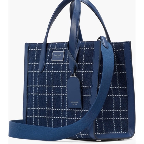 Kate Spade small manhattan denim & leather tote - Picture 7 of 16